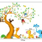 muursticker-dieren-bos-afmetingen