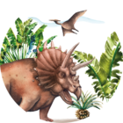 behangcirkel-dinosaurus