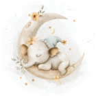 behangcirkel-slapende-olifant