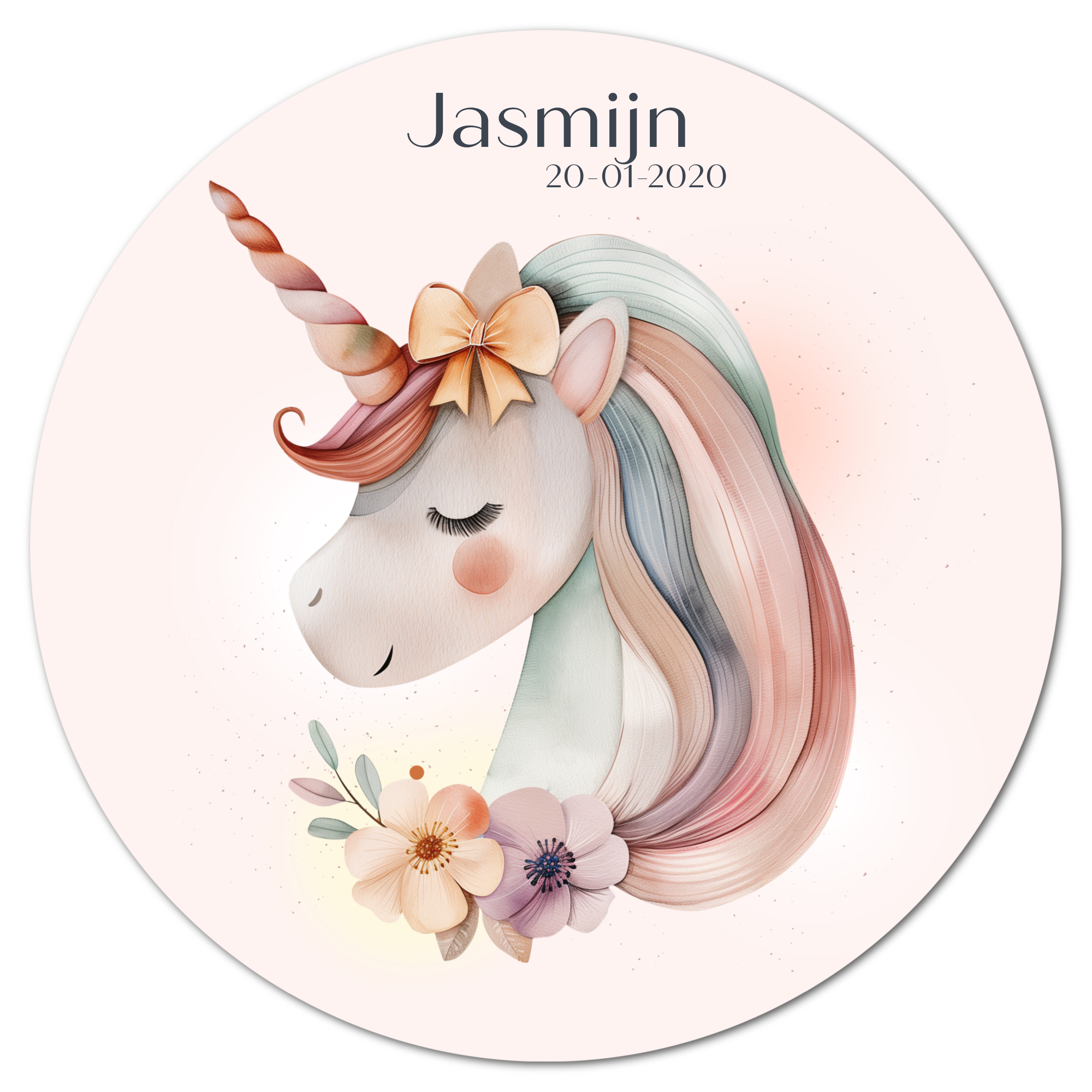 muurcirkel-unicorn-gepersonaliseerd