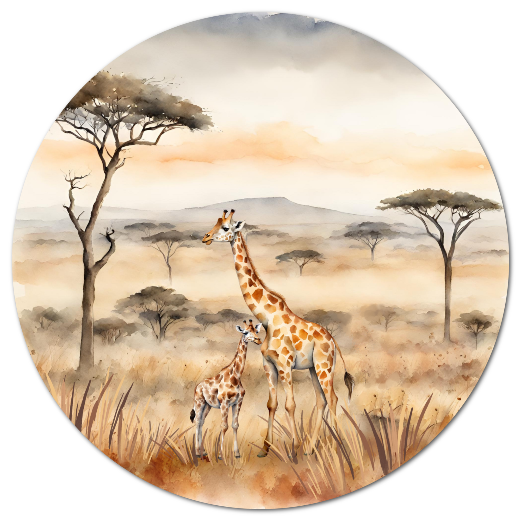 muurcirkel-giraf-savanne muurcirkel-giraf-savanne