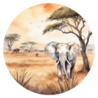 behangcirkel-olifant-savanne