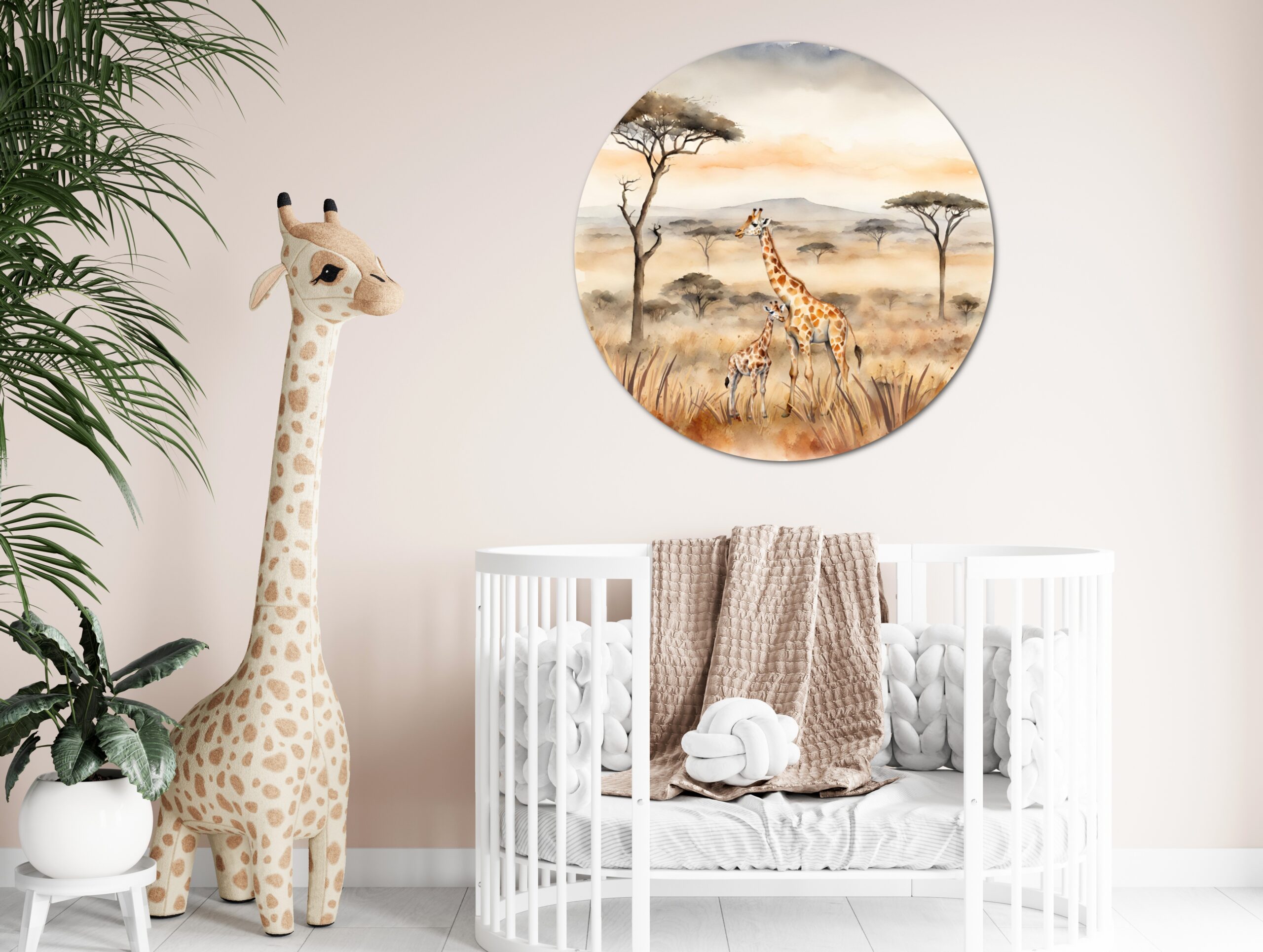 muurcirkel-giraf-savanne