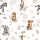 Behang-safari-dieren