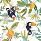 behang-tropische-vogels