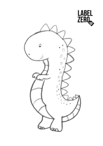 kleurplaat-dino