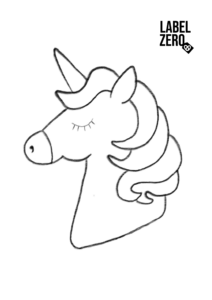 kleurplaat-unicorn-hoofd