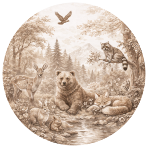 behangcirkel-bosdieren