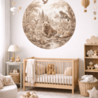 behangcirkel-bosdieren-kinderkamer