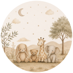behangcirkel-safari-knuffeldieren
