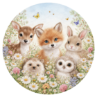 behangcirkel-Bosdieren-Bloemenveld